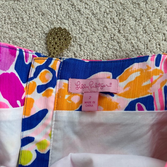 Lilly Pulitzer Marigold Skort in Brilliant Blue Catch and Release - Picture 2 of 5